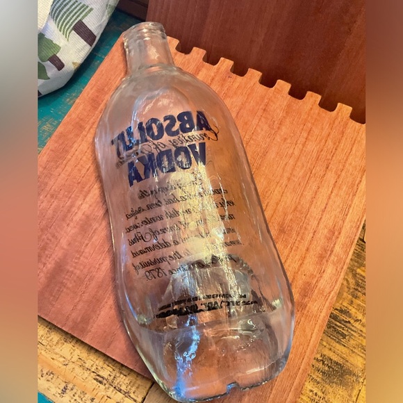 Slumped Melted Glass Absolut Bottle. - Picture 3 of 3